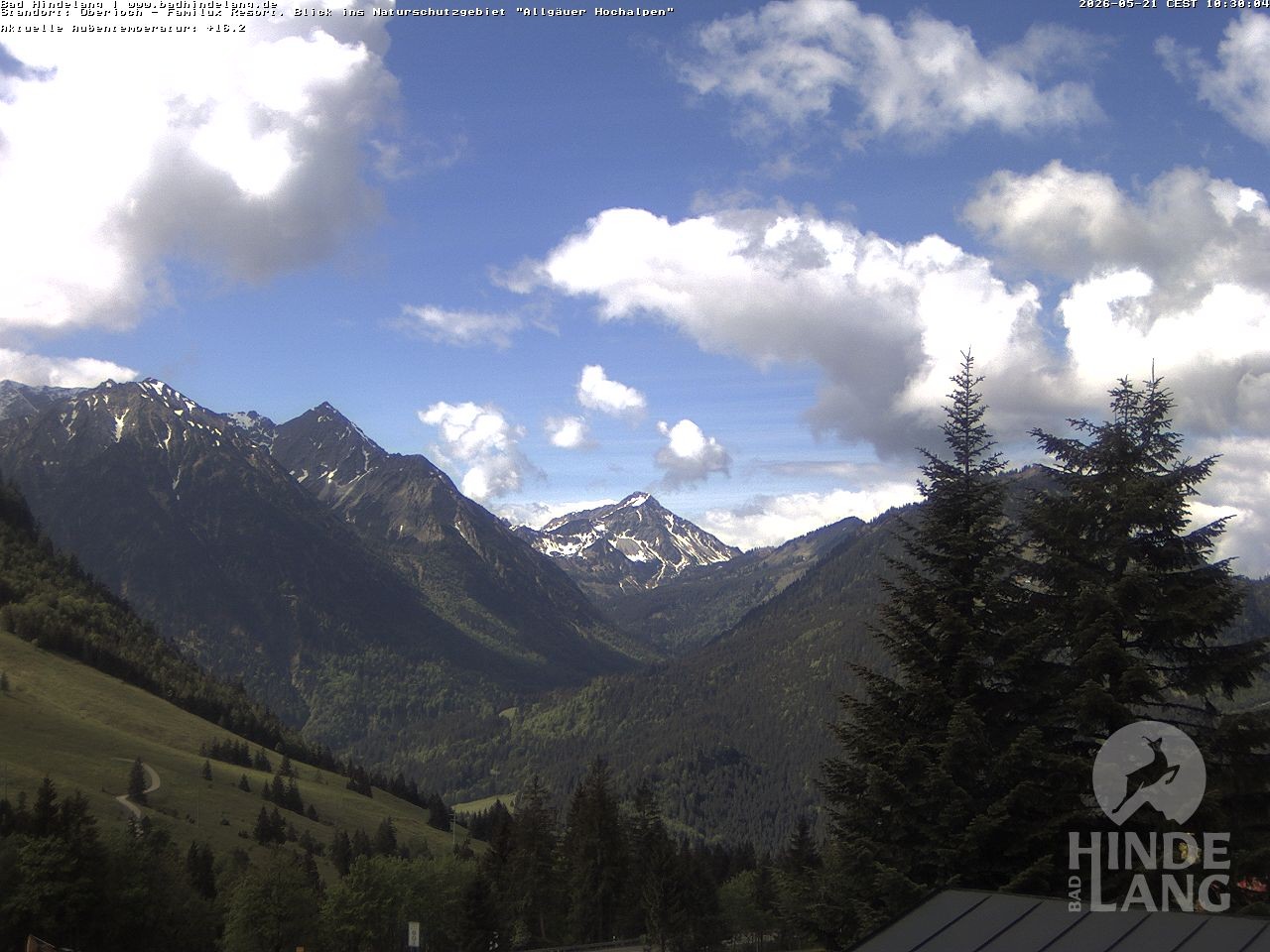 Archiv Foto Webcam Naturschutzgebiet "Allgäuer Hochalpen" vom Kinderhotel Oberjoch aus gesehen