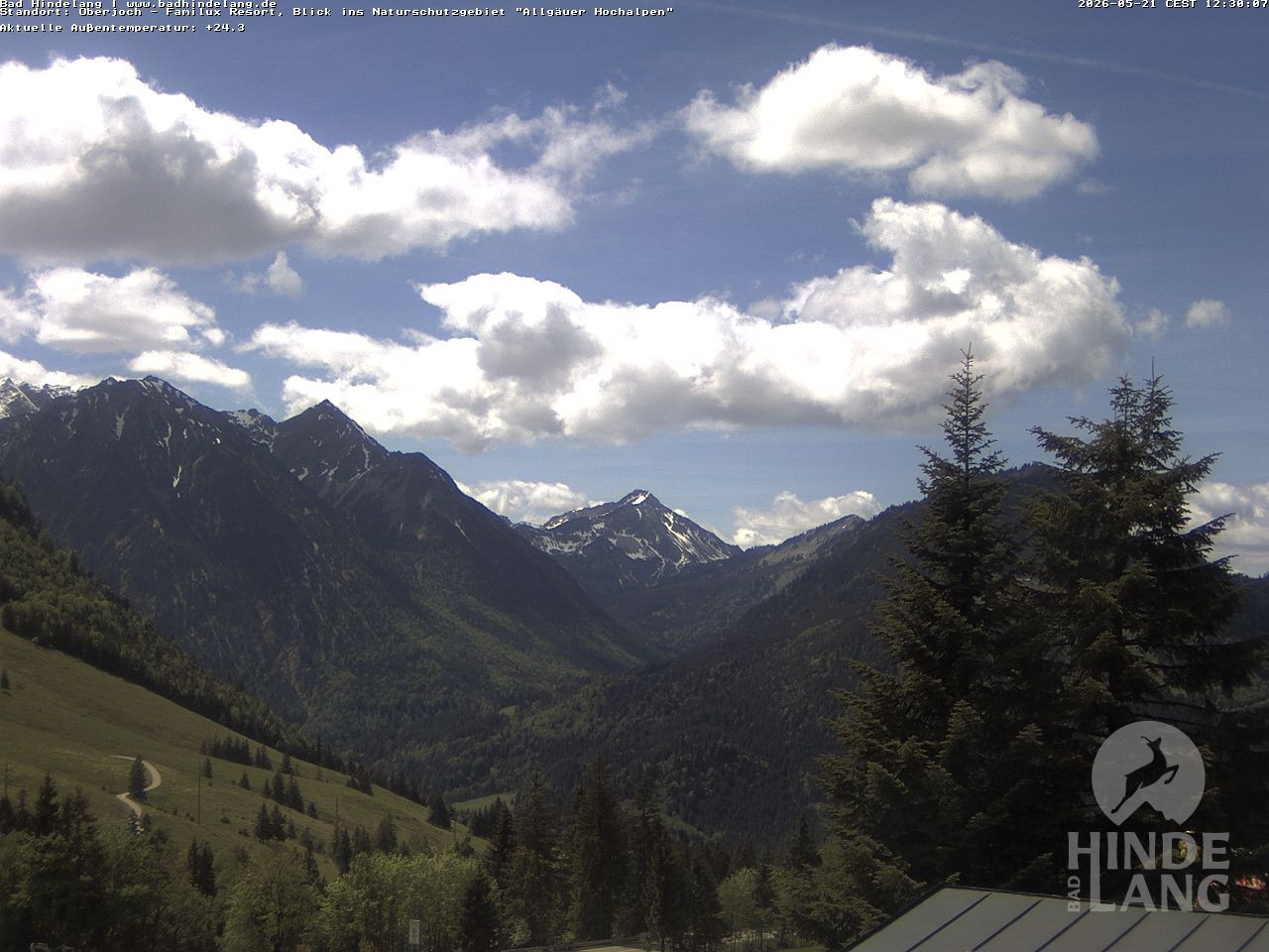 Archiv Foto Webcam Naturschutzgebiet "Allgäuer Hochalpen" vom Kinderhotel Oberjoch aus gesehen