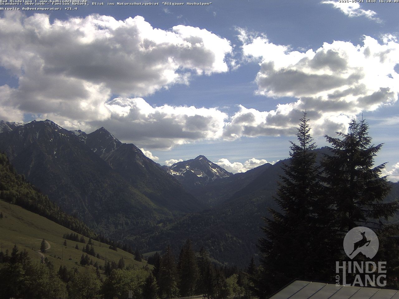 Archiv Foto Webcam Naturschutzgebiet "Allgäuer Hochalpen" vom Kinderhotel Oberjoch aus gesehen