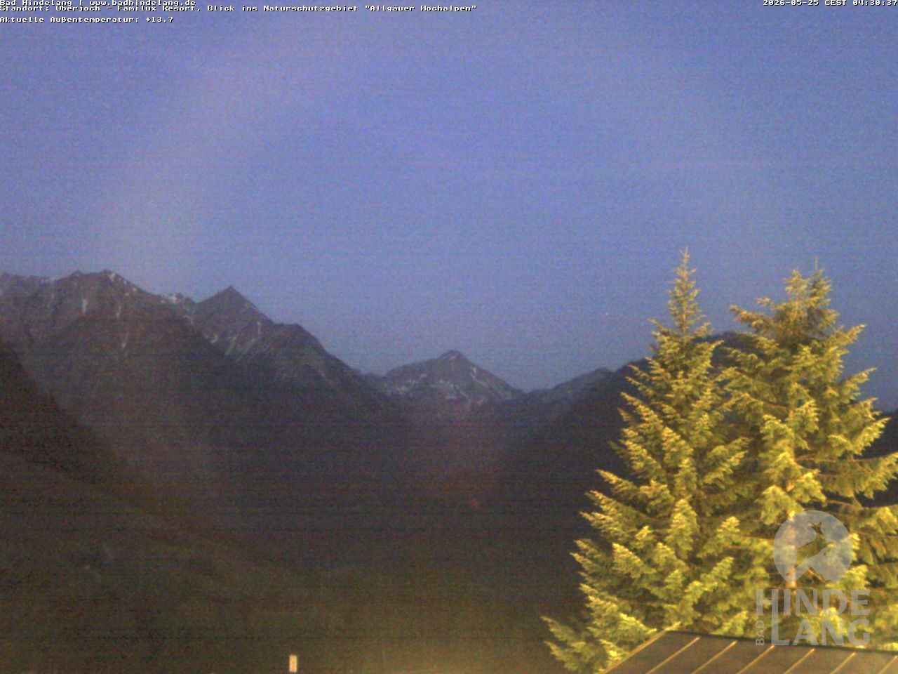 Archiv Foto Webcam Naturschutzgebiet "Allgäuer Hochalpen" vom Kinderhotel Oberjoch aus gesehen