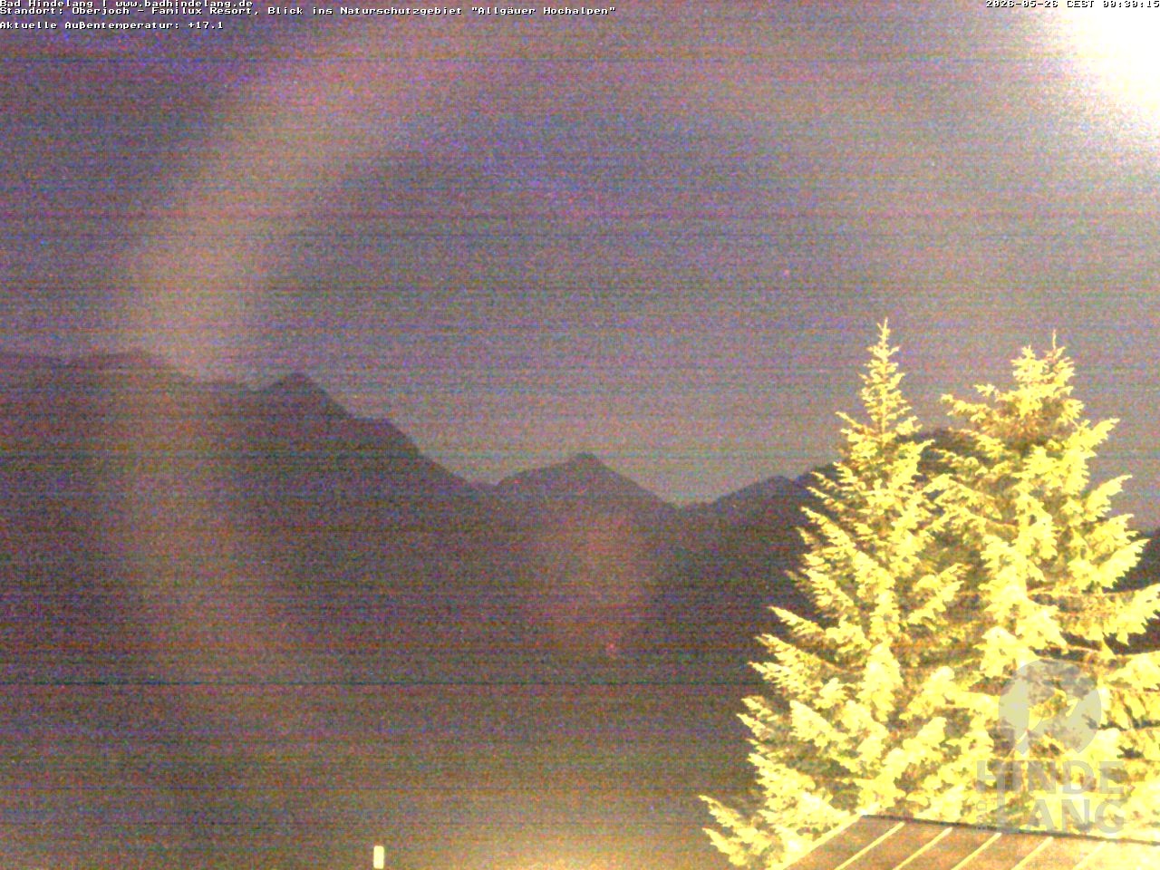 Archived image Webcam Kids hotel Oberjoch: view at the nature reseve "Allgäuer Hochalpen"