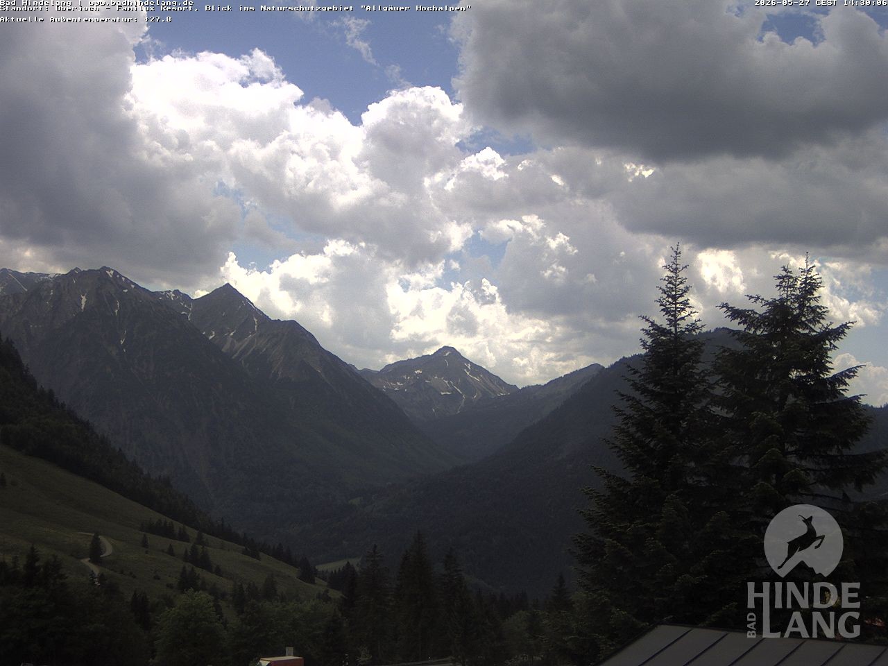 Archiv Foto Webcam Naturschutzgebiet "Allgäuer Hochalpen" vom Kinderhotel Oberjoch aus gesehen