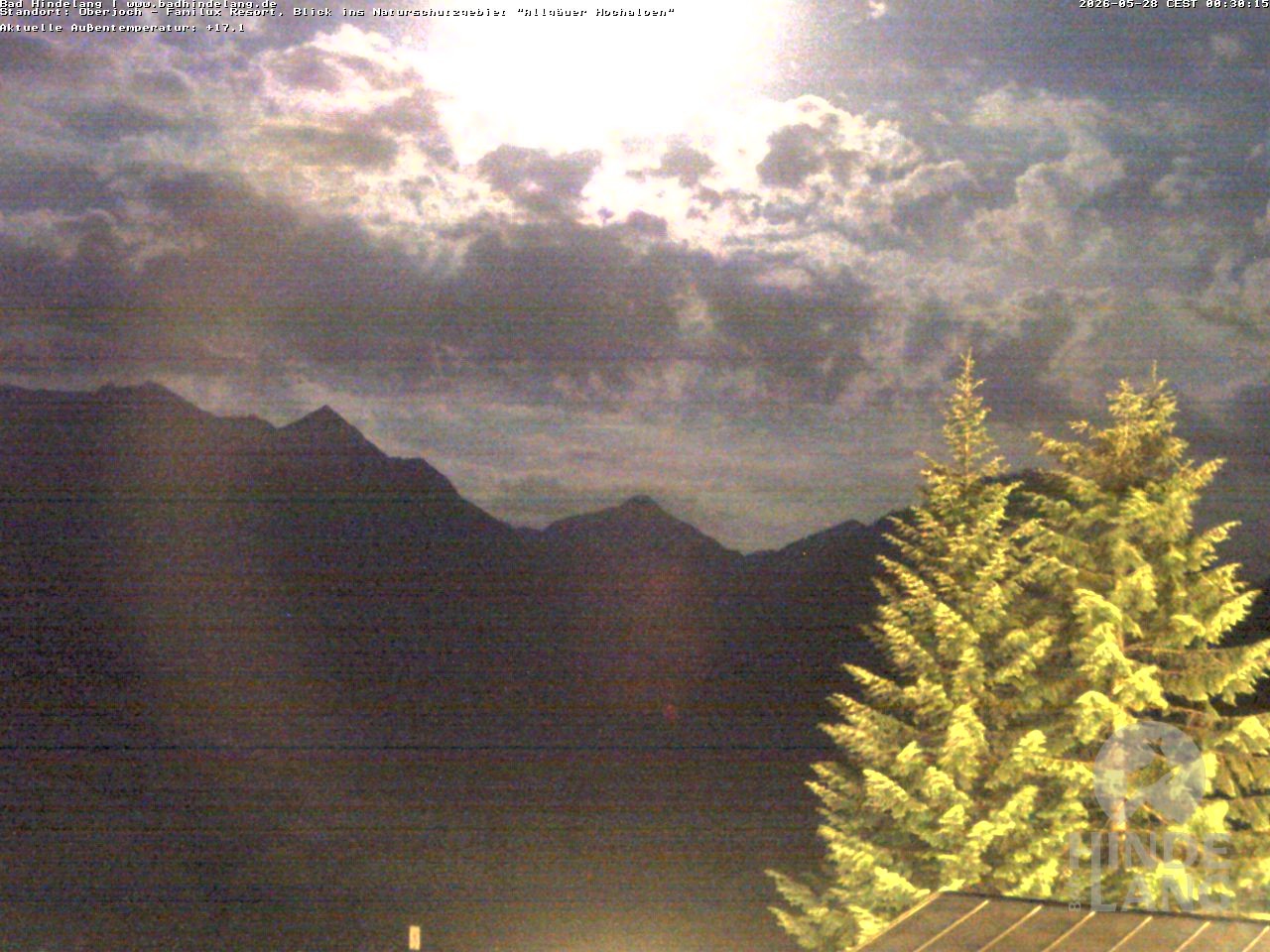 Archived image Webcam Kids hotel Oberjoch: view at the nature reseve "Allgäuer Hochalpen"