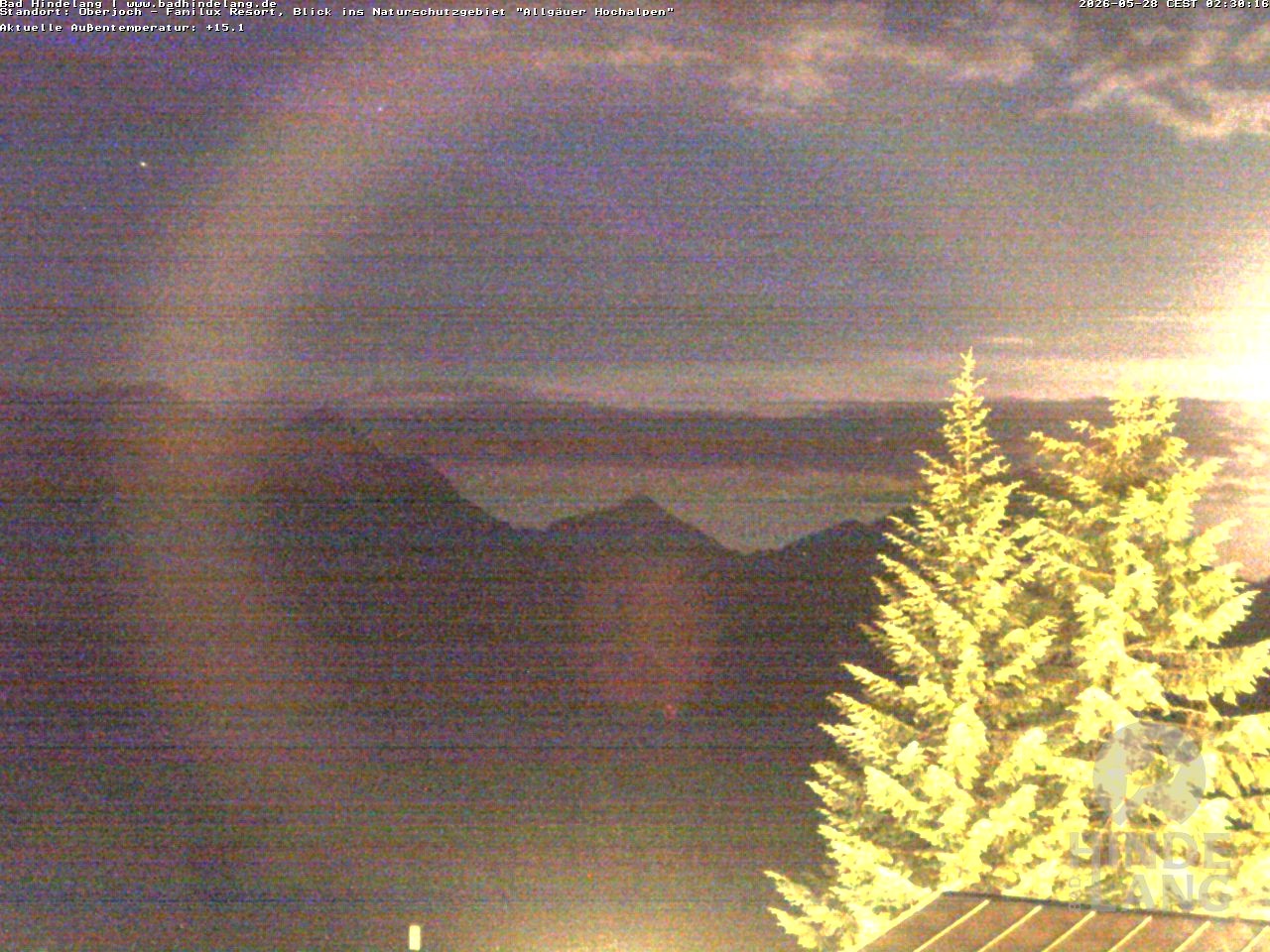 Archived image Webcam Kids hotel Oberjoch: view at the nature reseve "Allgäuer Hochalpen"