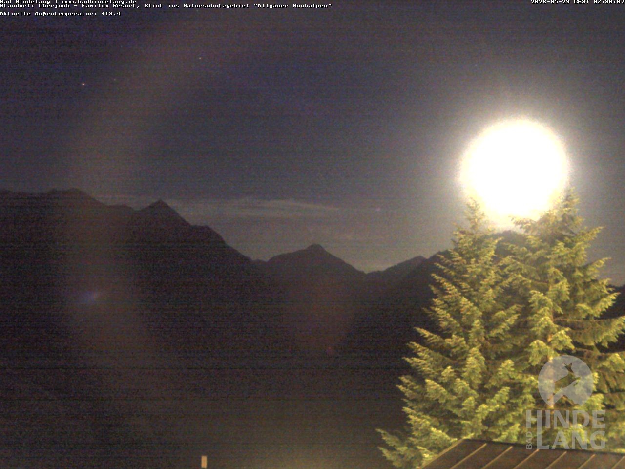 Archiv Foto Webcam Naturschutzgebiet "Allgäuer Hochalpen" vom Kinderhotel Oberjoch aus gesehen