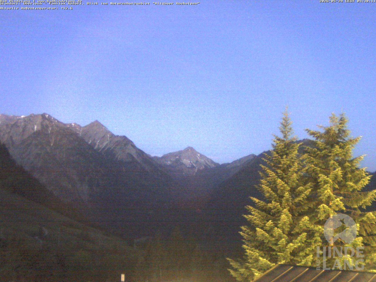Archiv Foto Webcam Naturschutzgebiet "Allgäuer Hochalpen" vom Kinderhotel Oberjoch aus gesehen