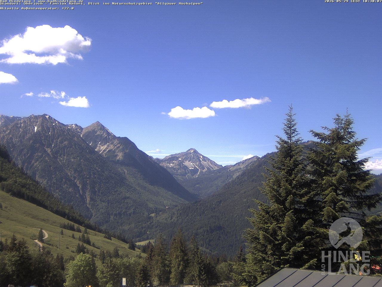 Archiv Foto Webcam Naturschutzgebiet "Allgäuer Hochalpen" vom Kinderhotel Oberjoch aus gesehen