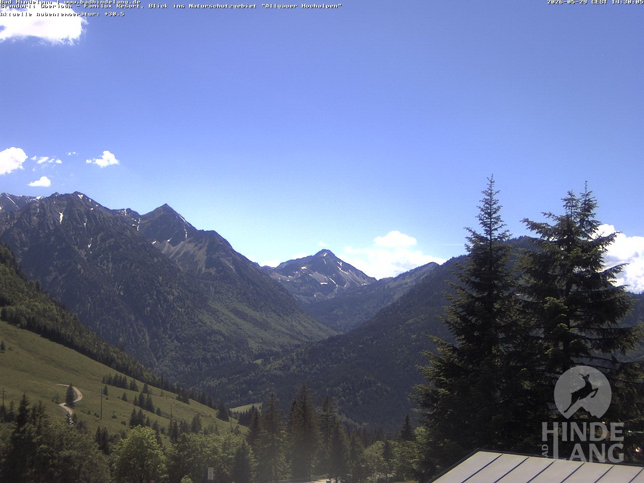 Archiv Foto Webcam Naturschutzgebiet "Allgäuer Hochalpen" vom Kinderhotel Oberjoch aus gesehen