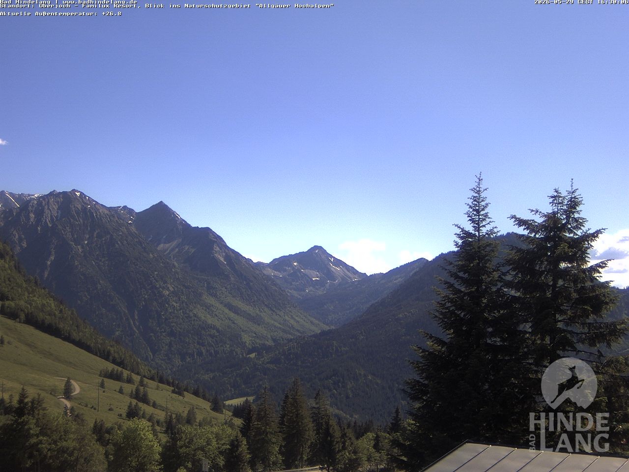 Archiv Foto Webcam Naturschutzgebiet "Allgäuer Hochalpen" vom Kinderhotel Oberjoch aus gesehen