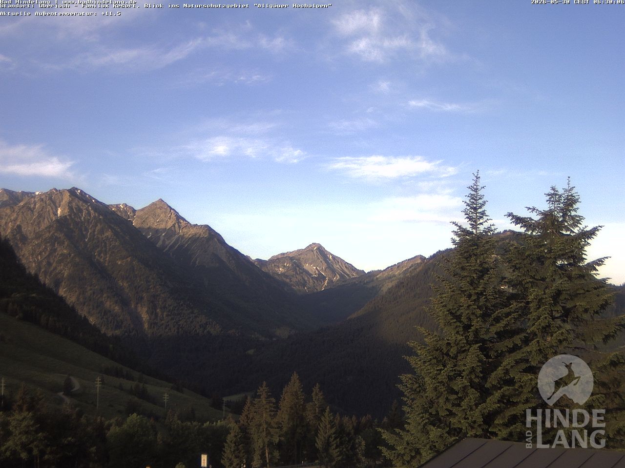 Archiv Foto Webcam Naturschutzgebiet "Allgäuer Hochalpen" vom Kinderhotel Oberjoch aus gesehen