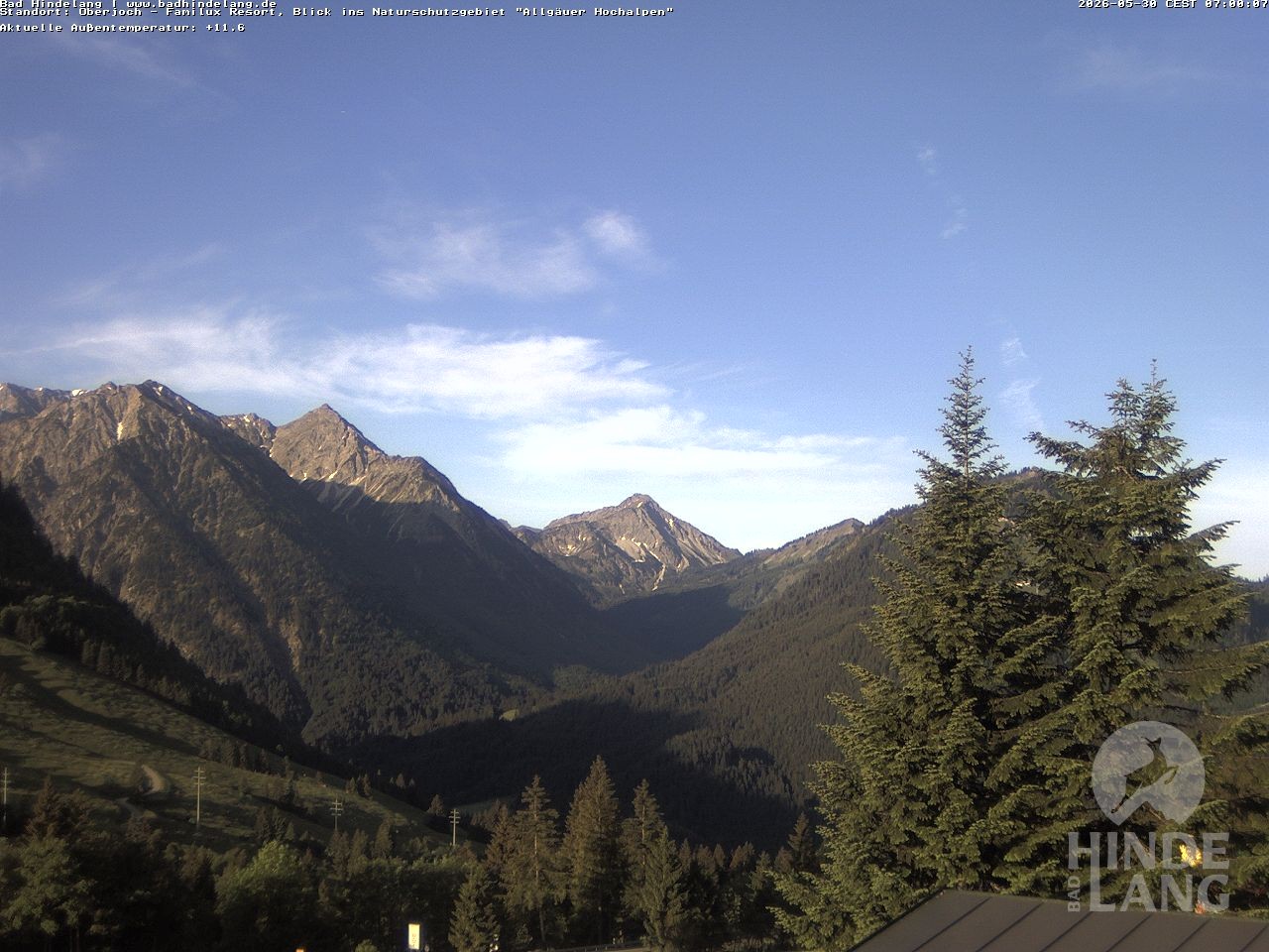 Archiv Foto Webcam Naturschutzgebiet "Allgäuer Hochalpen" vom Kinderhotel Oberjoch aus gesehen