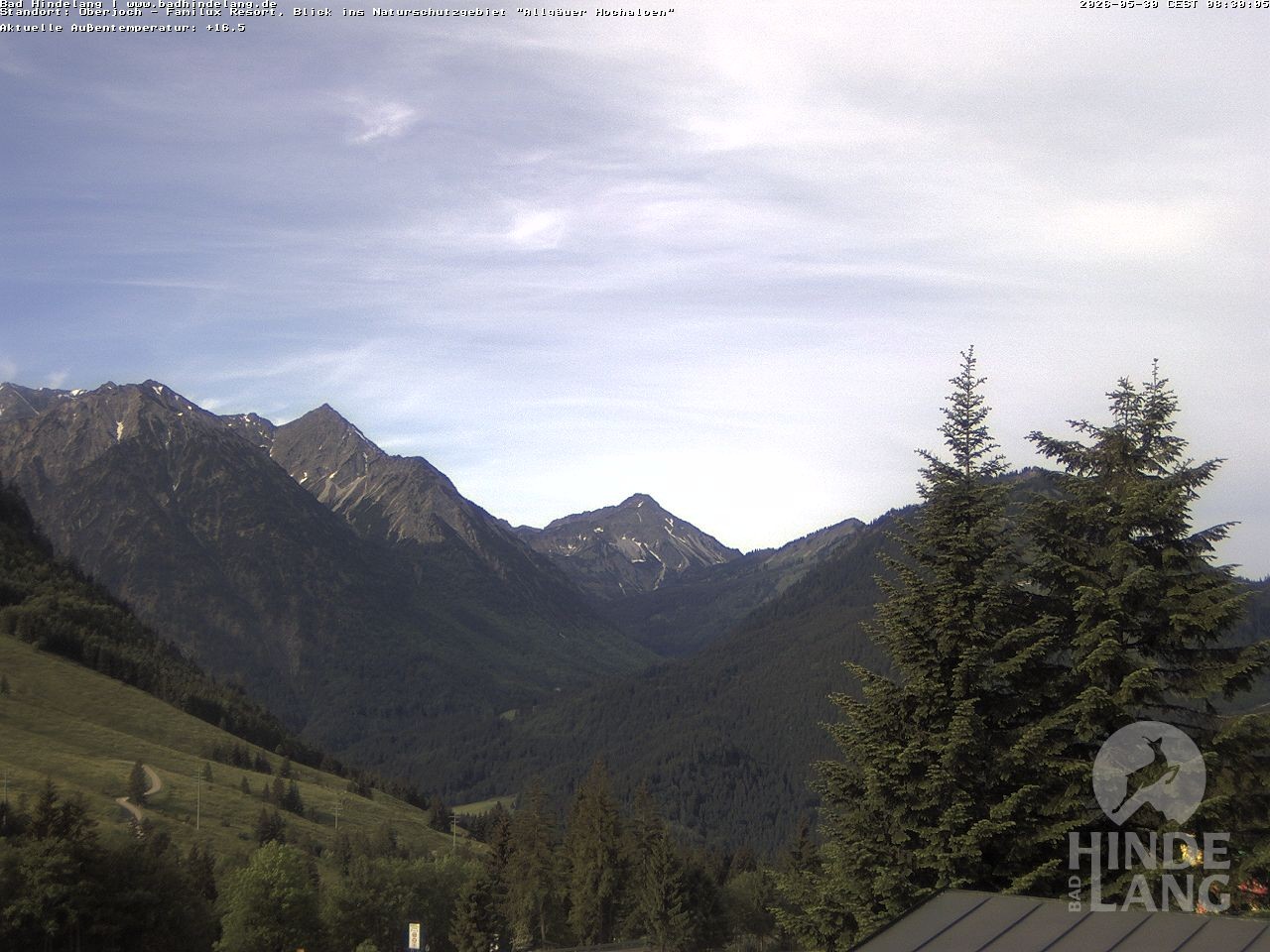 Archiv Foto Webcam Naturschutzgebiet "Allgäuer Hochalpen" vom Kinderhotel Oberjoch aus gesehen