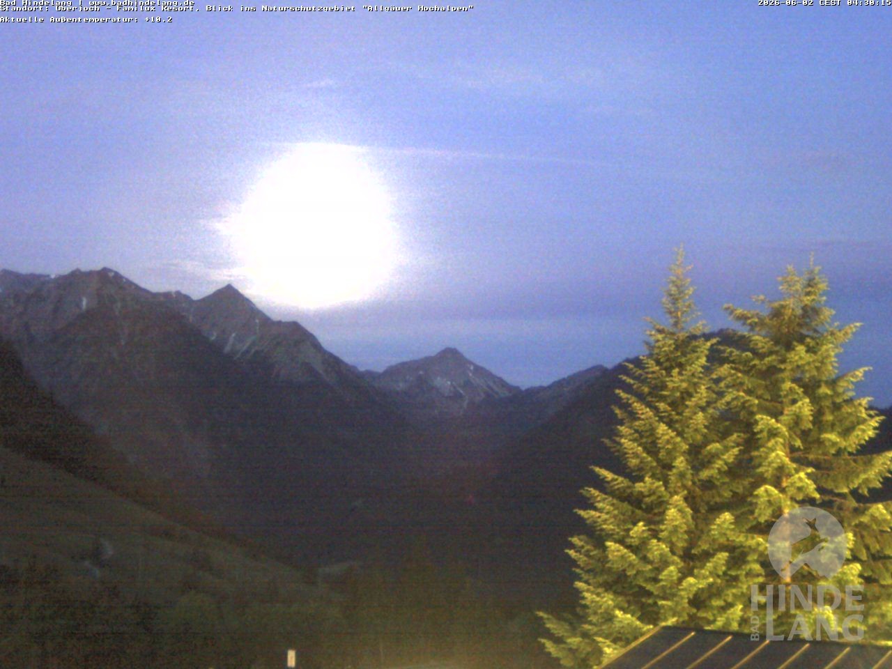 Archiv Foto Webcam Naturschutzgebiet "Allgäuer Hochalpen" vom Kinderhotel Oberjoch aus gesehen