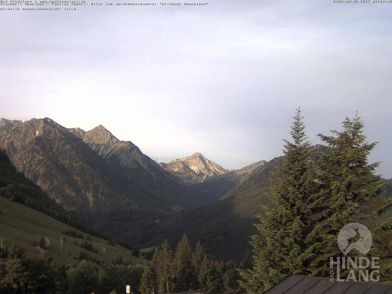 Archiv Foto Webcam Naturschutzgebiet "Allgäuer Hochalpen" vom Kinderhotel Oberjoch aus gesehen