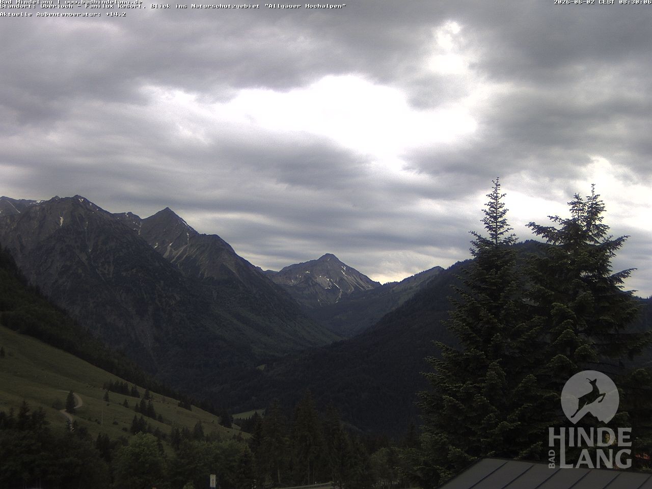 Archiv Foto Webcam Naturschutzgebiet "Allgäuer Hochalpen" vom Kinderhotel Oberjoch aus gesehen