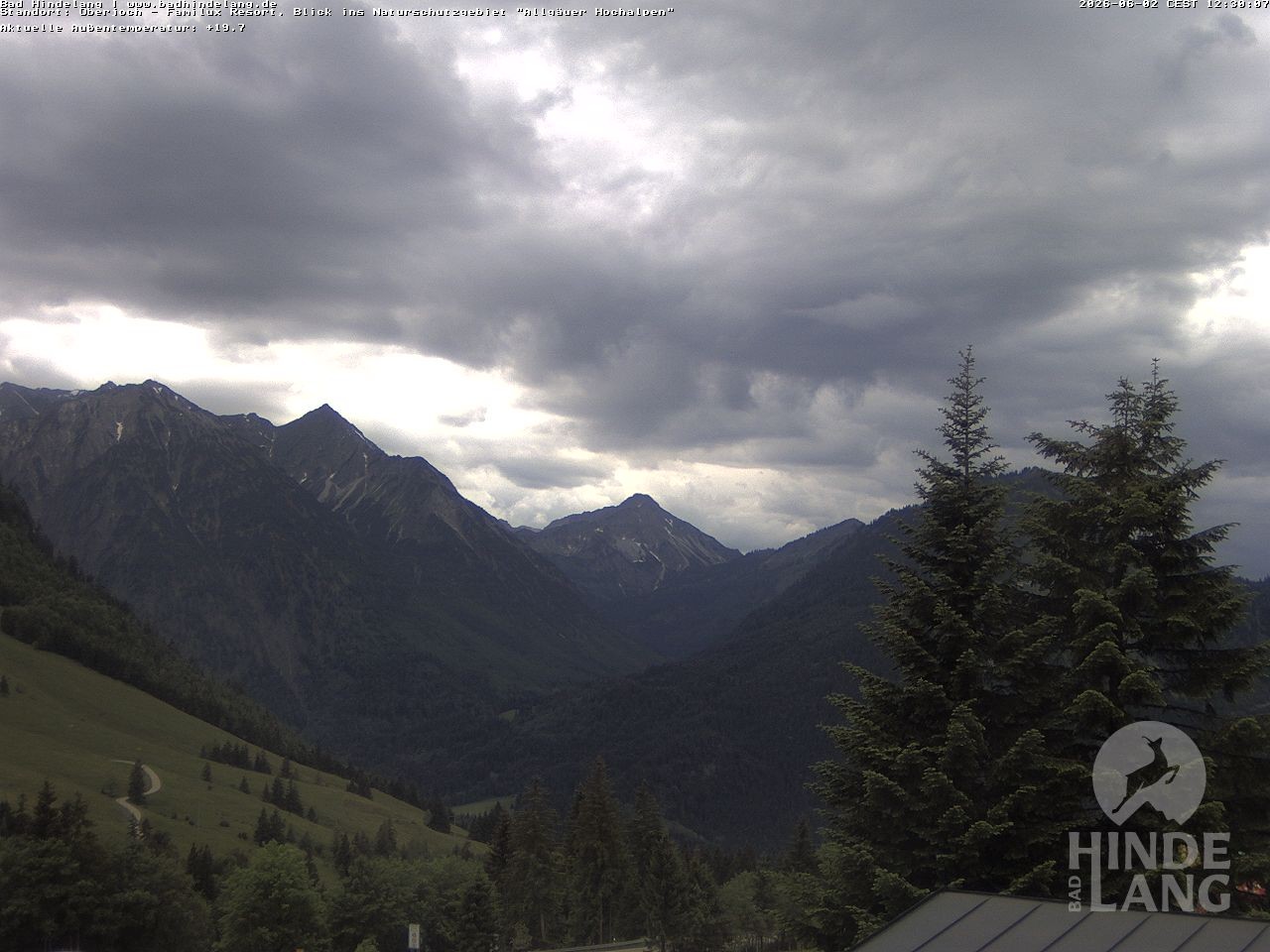 Archiv Foto Webcam Naturschutzgebiet "Allgäuer Hochalpen" vom Kinderhotel Oberjoch aus gesehen