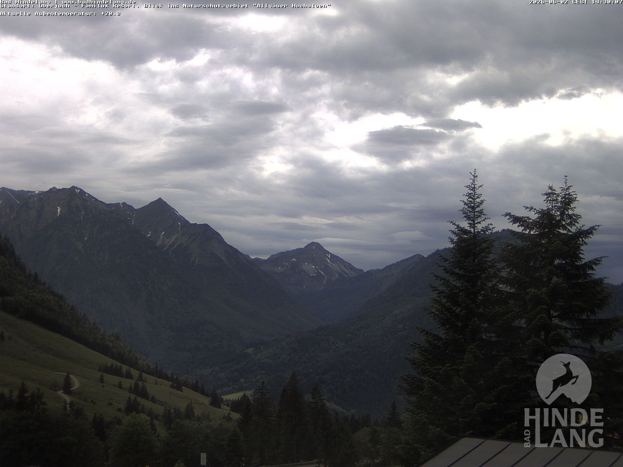 Archiv Foto Webcam Naturschutzgebiet "Allgäuer Hochalpen" vom Kinderhotel Oberjoch aus gesehen