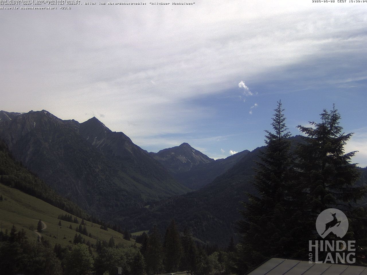 Archiv Foto Webcam Naturschutzgebiet "Allgäuer Hochalpen" vom Kinderhotel Oberjoch aus gesehen