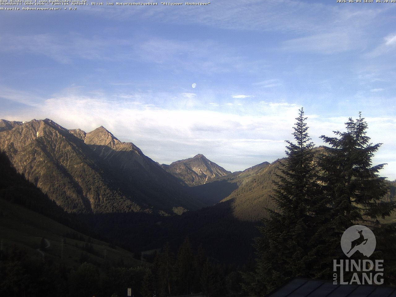 Archiv Foto Webcam Naturschutzgebiet "Allgäuer Hochalpen" vom Kinderhotel Oberjoch aus gesehen