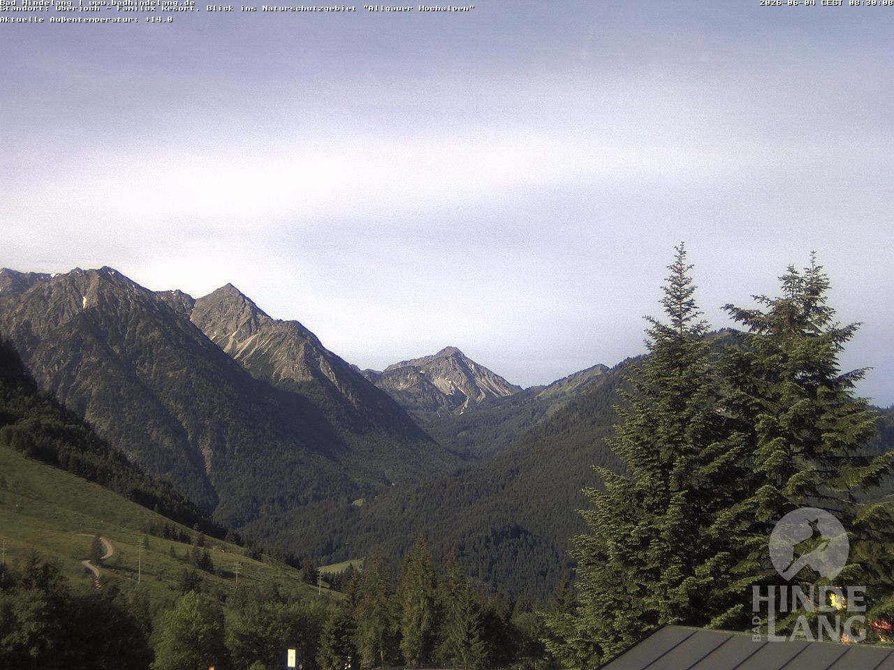 Archiv Foto Webcam Naturschutzgebiet "Allgäuer Hochalpen" vom Kinderhotel Oberjoch aus gesehen