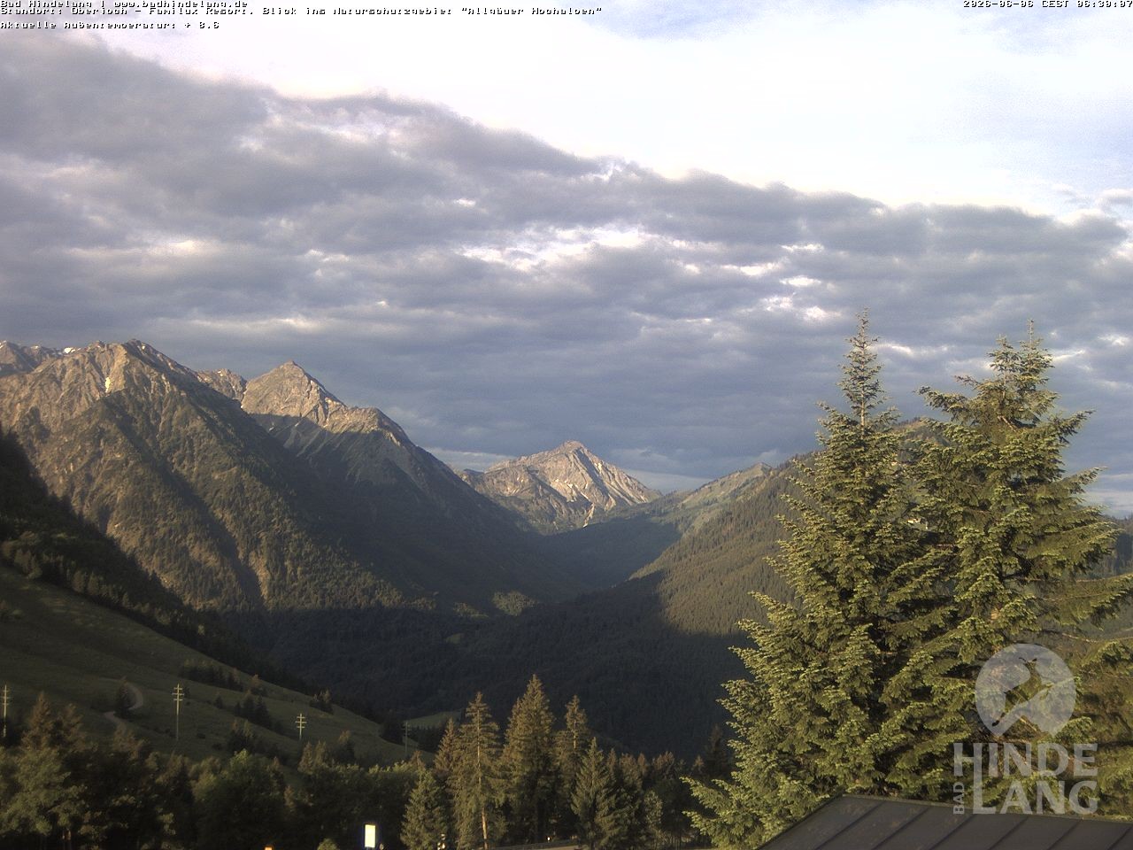 Archiv Foto Webcam Naturschutzgebiet "Allgäuer Hochalpen" vom Kinderhotel Oberjoch aus gesehen