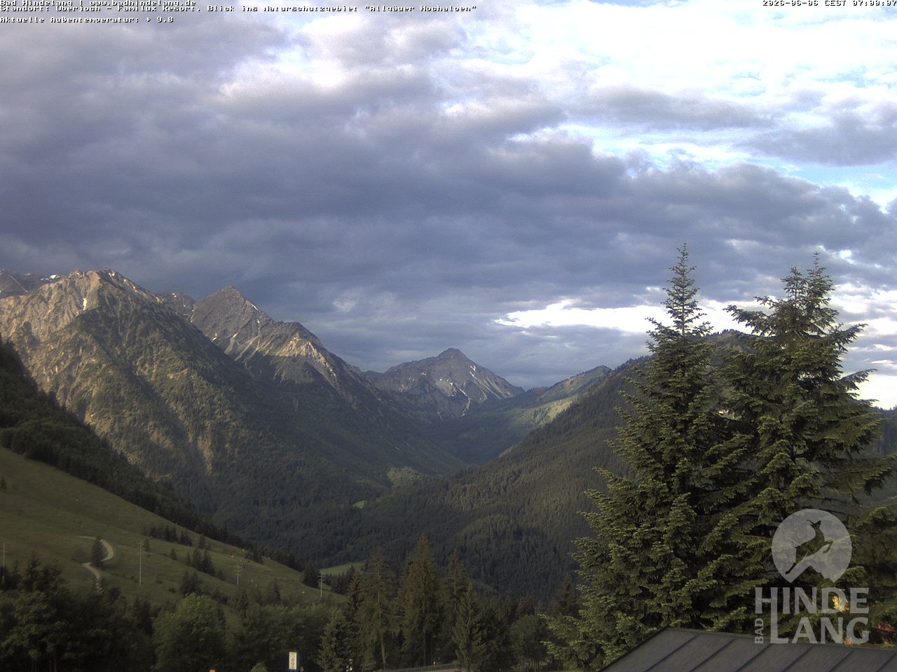 Archiv Foto Webcam Naturschutzgebiet "Allgäuer Hochalpen" vom Kinderhotel Oberjoch aus gesehen