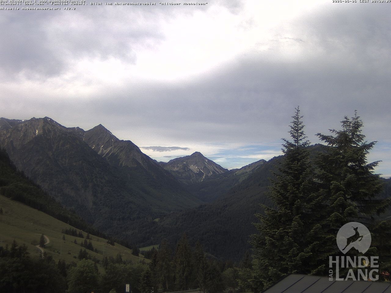 Archiv Foto Webcam Naturschutzgebiet "Allgäuer Hochalpen" vom Kinderhotel Oberjoch aus gesehen