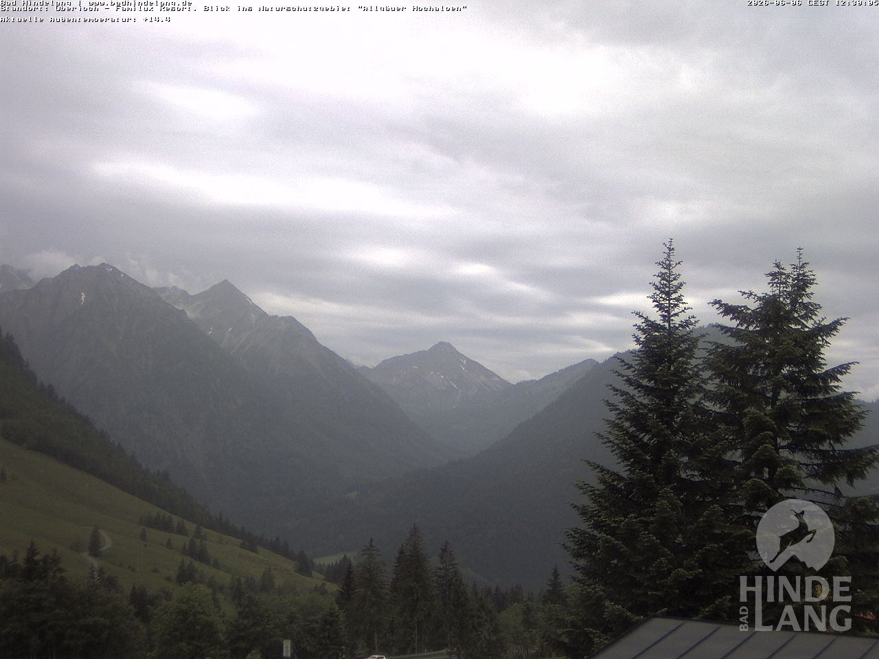 Archiv Foto Webcam Naturschutzgebiet "Allgäuer Hochalpen" vom Kinderhotel Oberjoch aus gesehen