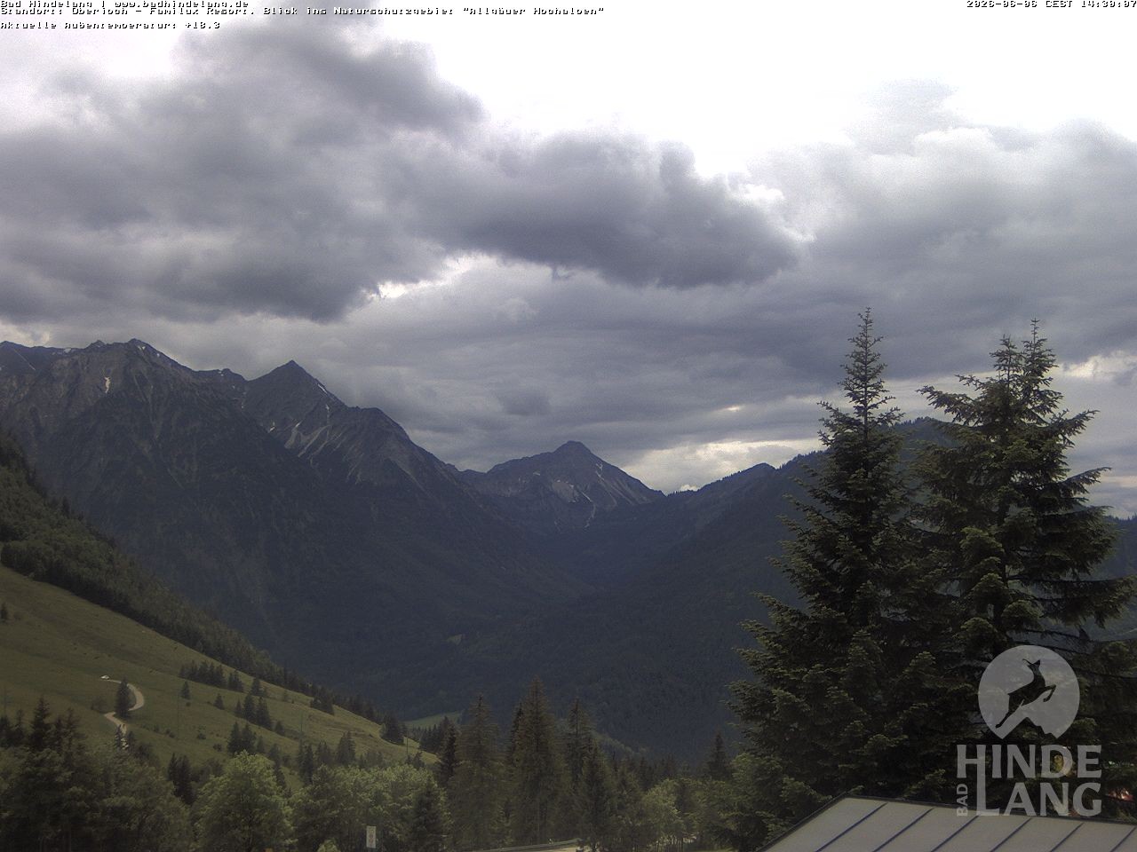 Archiv Foto Webcam Naturschutzgebiet "Allgäuer Hochalpen" vom Kinderhotel Oberjoch aus gesehen