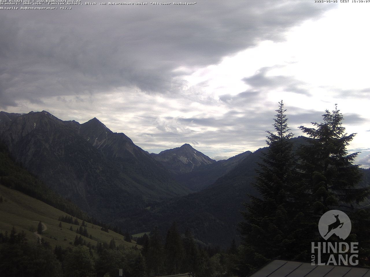 Archiv Foto Webcam Naturschutzgebiet "Allgäuer Hochalpen" vom Kinderhotel Oberjoch aus gesehen