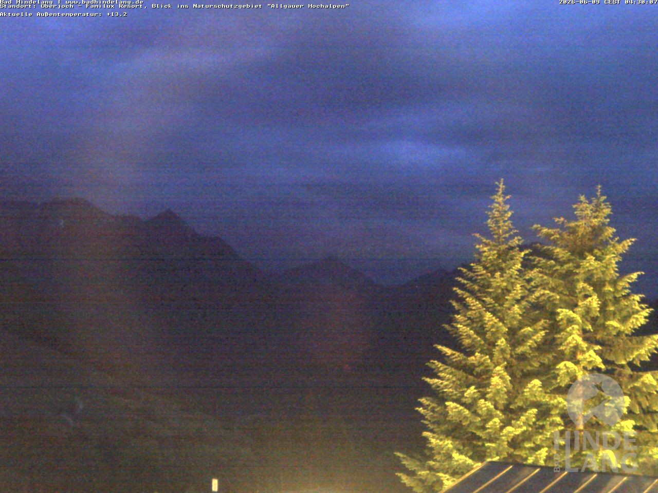 Archiv Foto Webcam Naturschutzgebiet "Allgäuer Hochalpen" vom Kinderhotel Oberjoch aus gesehen