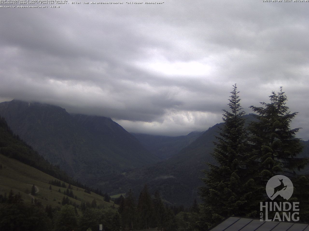 Archiv Foto Webcam Naturschutzgebiet "Allgäuer Hochalpen" vom Kinderhotel Oberjoch aus gesehen