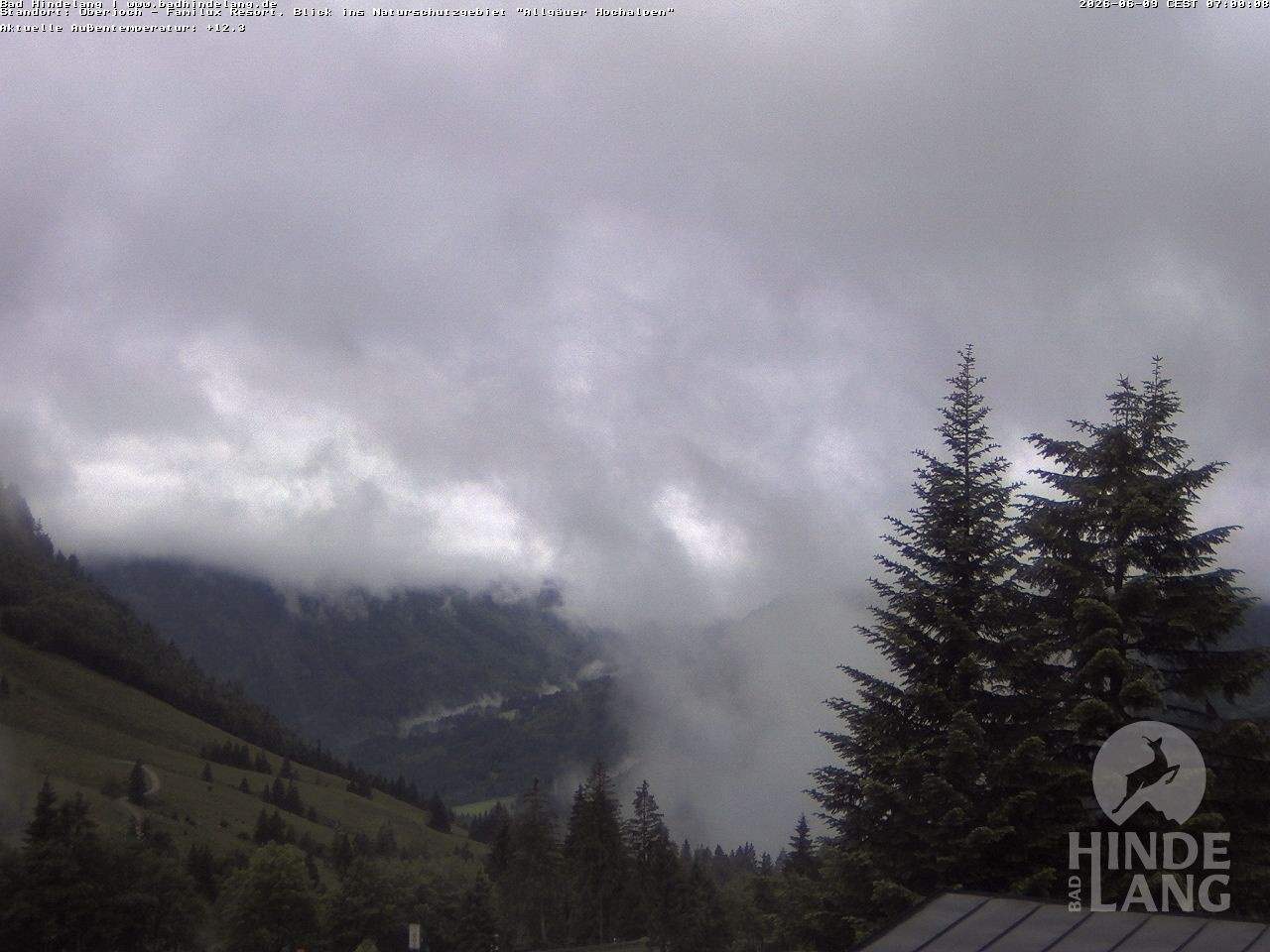Archiv Foto Webcam Naturschutzgebiet "Allgäuer Hochalpen" vom Kinderhotel Oberjoch aus gesehen