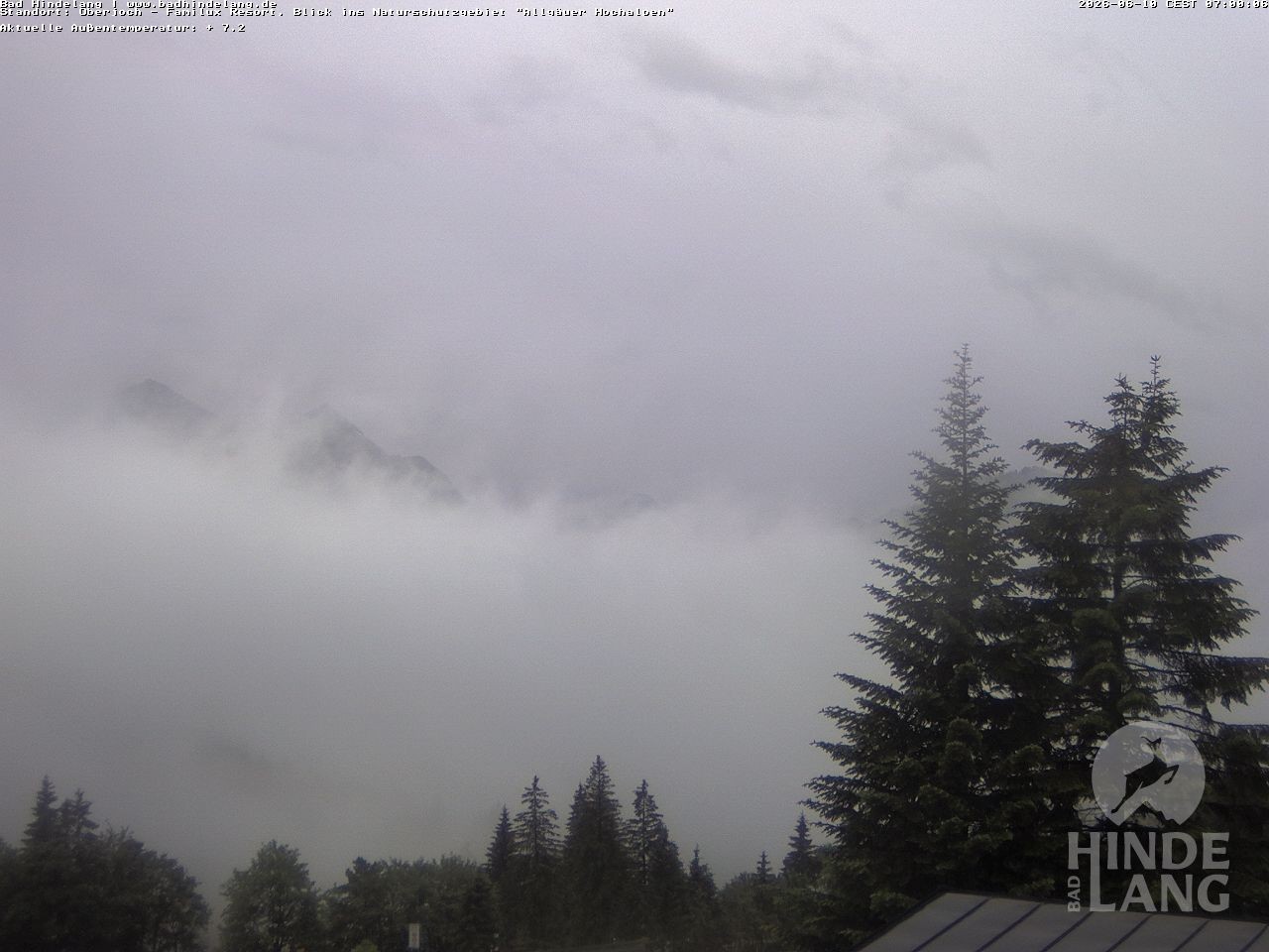 Archiv Foto Webcam Naturschutzgebiet "Allgäuer Hochalpen" vom Kinderhotel Oberjoch aus gesehen