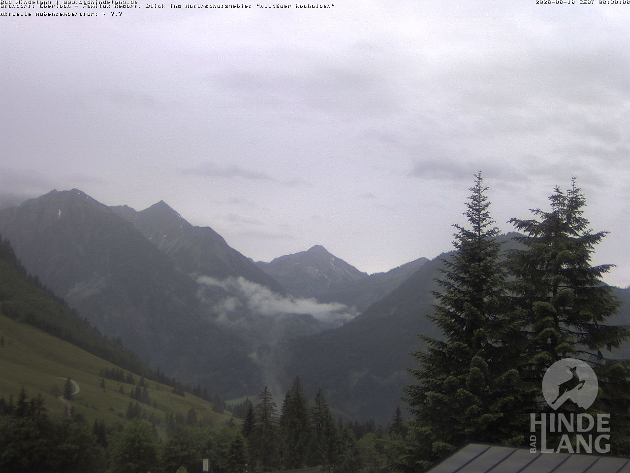 Archiv Foto Webcam Naturschutzgebiet "Allgäuer Hochalpen" vom Kinderhotel Oberjoch aus gesehen