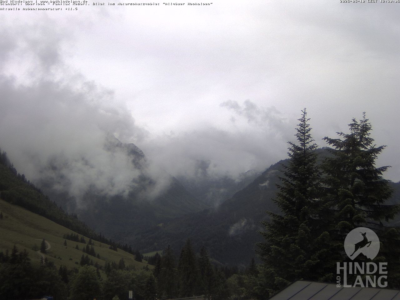 Archiv Foto Webcam Naturschutzgebiet "Allgäuer Hochalpen" vom Kinderhotel Oberjoch aus gesehen
