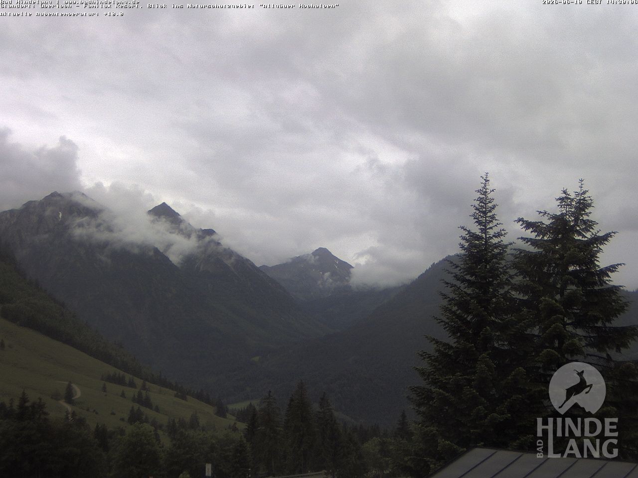 Archiv Foto Webcam Naturschutzgebiet "Allgäuer Hochalpen" vom Kinderhotel Oberjoch aus gesehen