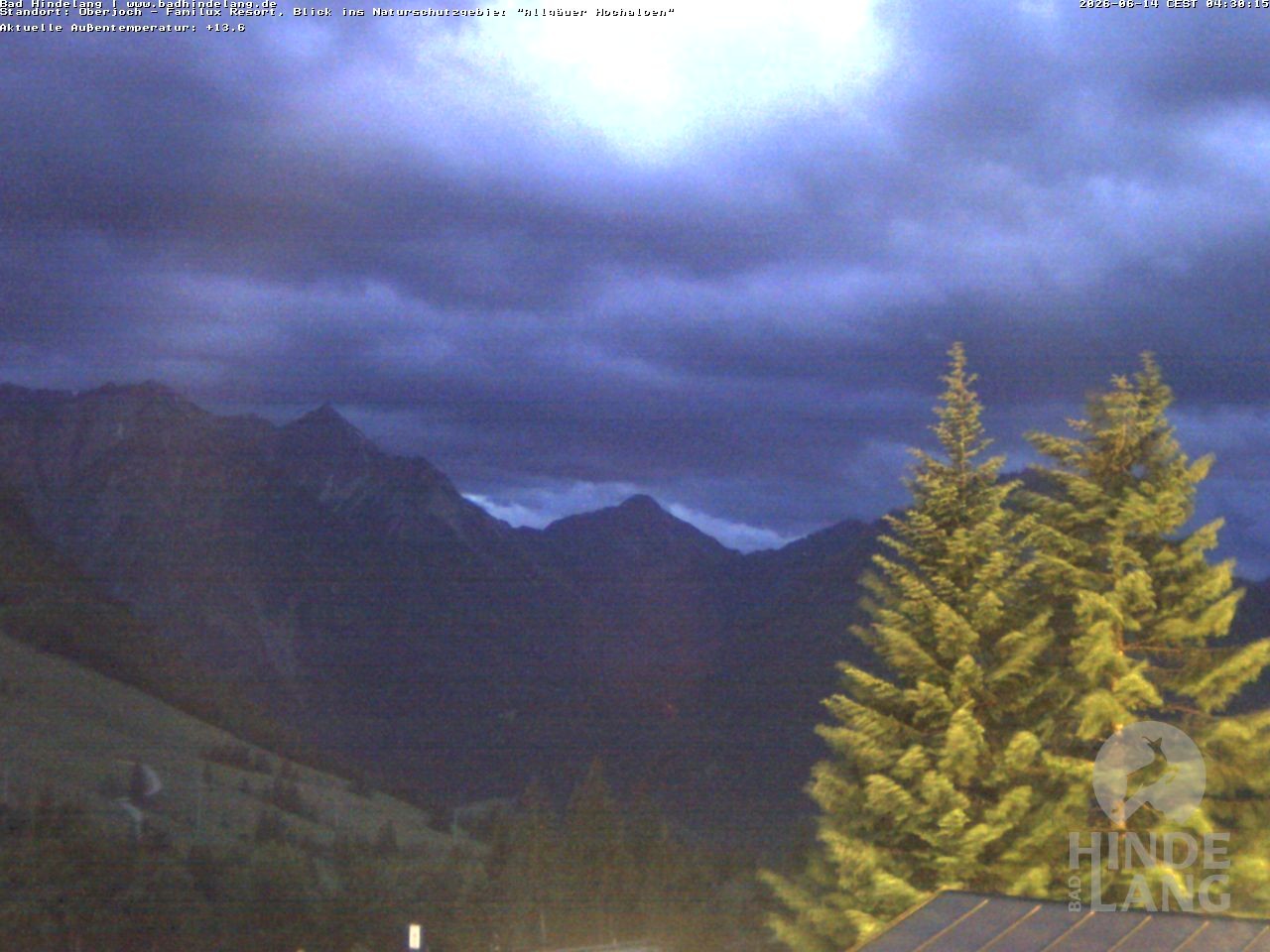 Archiv Foto Webcam Naturschutzgebiet "Allgäuer Hochalpen" vom Kinderhotel Oberjoch aus gesehen