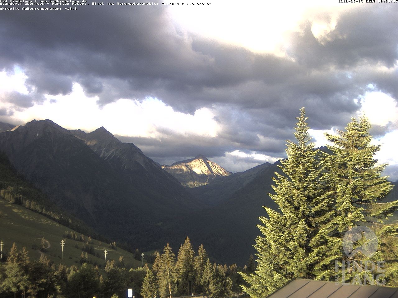 Archiv Foto Webcam Naturschutzgebiet "Allgäuer Hochalpen" vom Kinderhotel Oberjoch aus gesehen