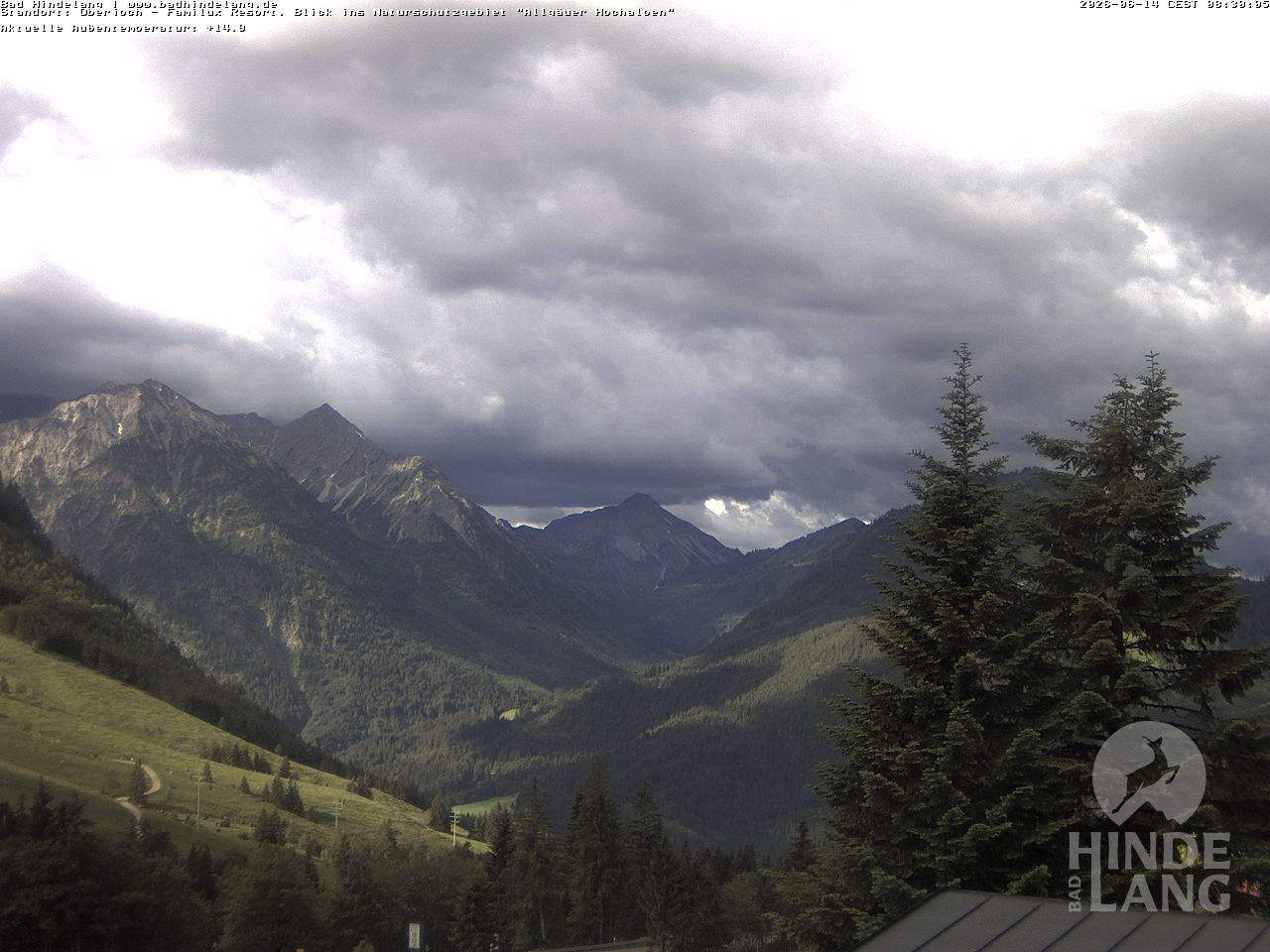 Archiv Foto Webcam Naturschutzgebiet "Allgäuer Hochalpen" vom Kinderhotel Oberjoch aus gesehen