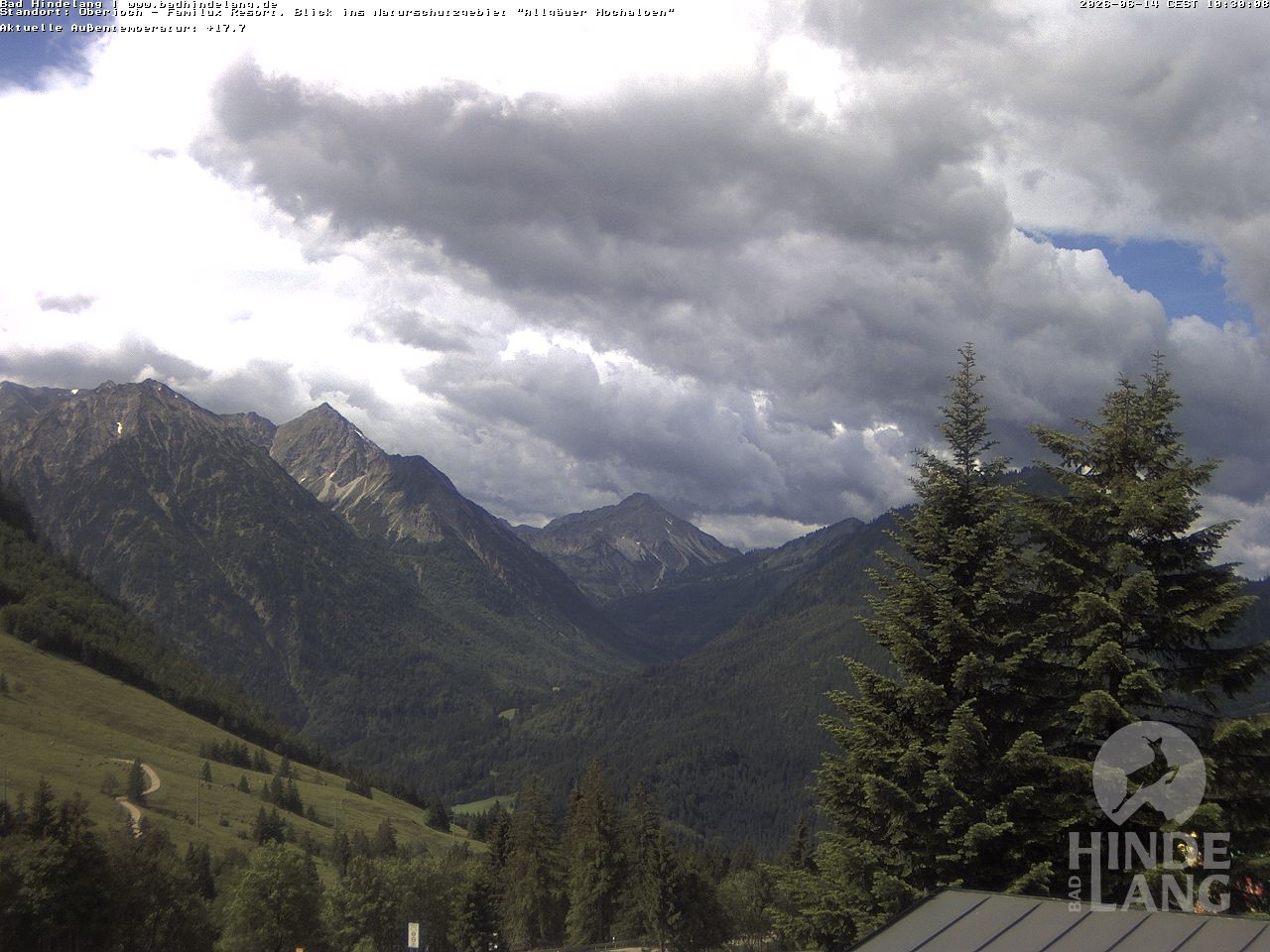 Archiv Foto Webcam Naturschutzgebiet "Allgäuer Hochalpen" vom Kinderhotel Oberjoch aus gesehen