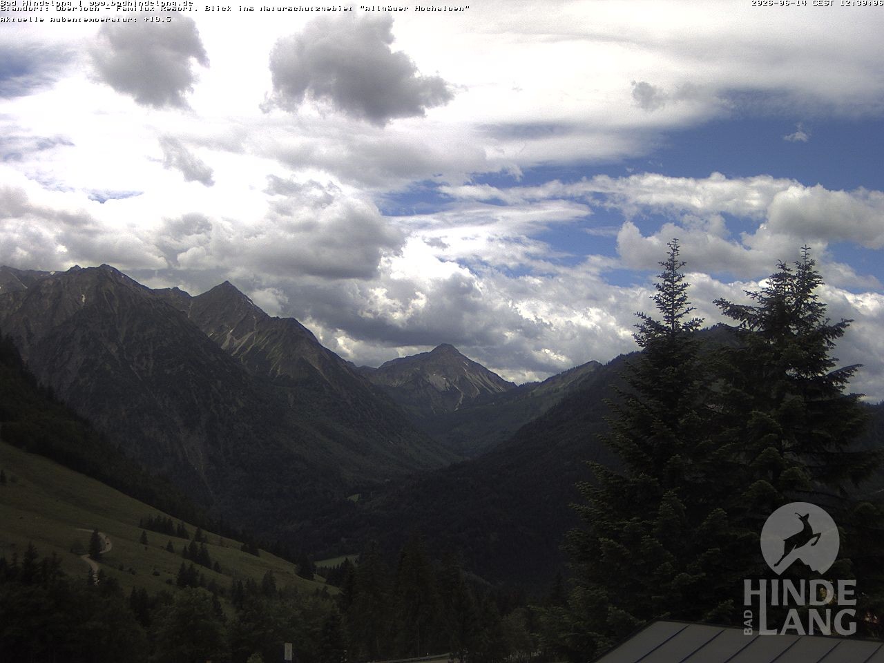 Archiv Foto Webcam Naturschutzgebiet "Allgäuer Hochalpen" vom Kinderhotel Oberjoch aus gesehen