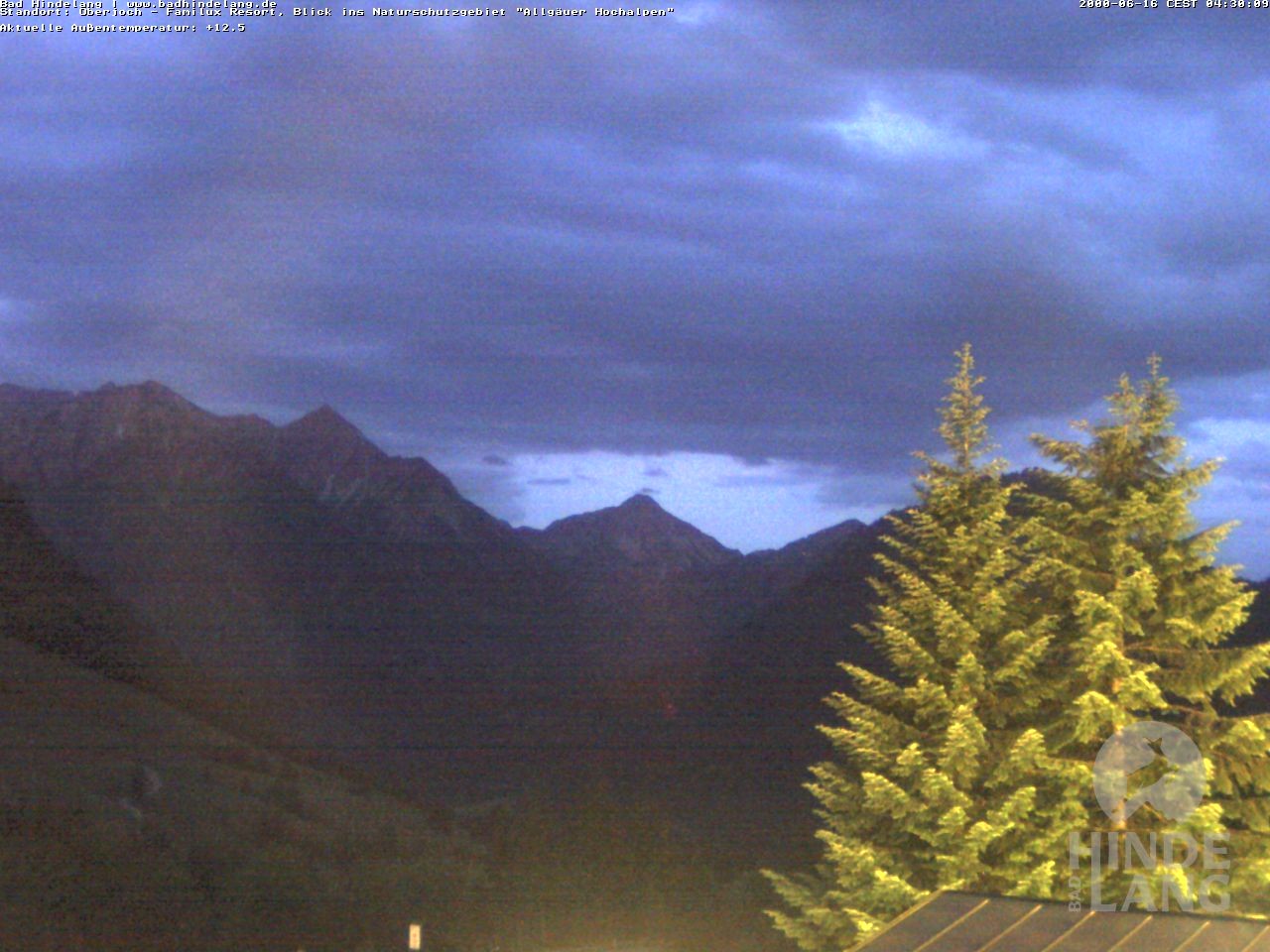 Archiv Foto Webcam Naturschutzgebiet "Allgäuer Hochalpen" vom Kinderhotel Oberjoch aus gesehen
