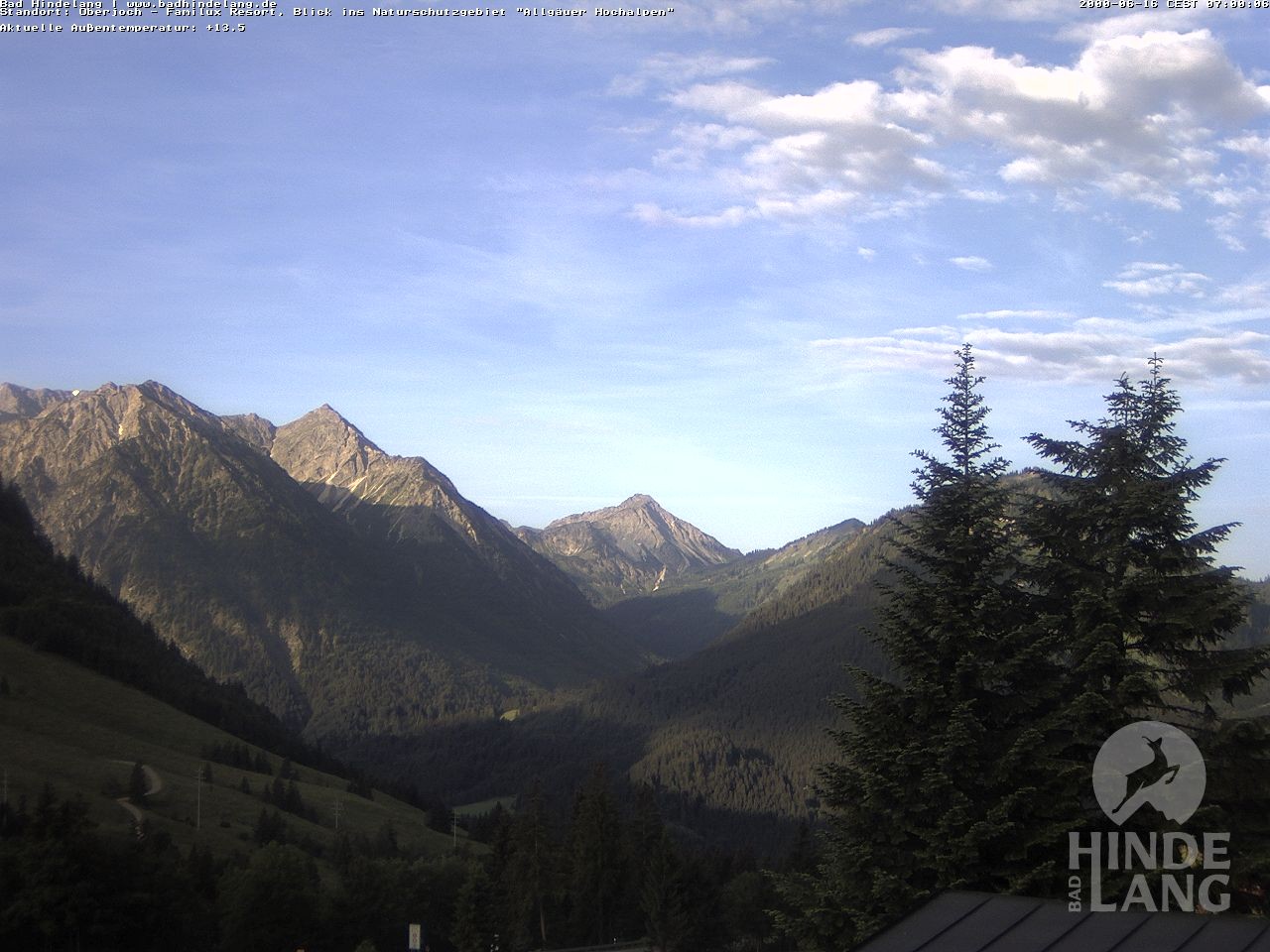 Archiv Foto Webcam Naturschutzgebiet "Allgäuer Hochalpen" vom Kinderhotel Oberjoch aus gesehen