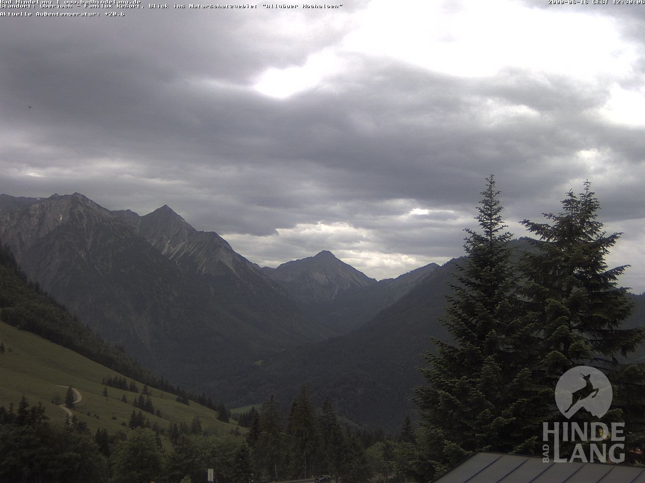 Archiv Foto Webcam Naturschutzgebiet "Allgäuer Hochalpen" vom Kinderhotel Oberjoch aus gesehen