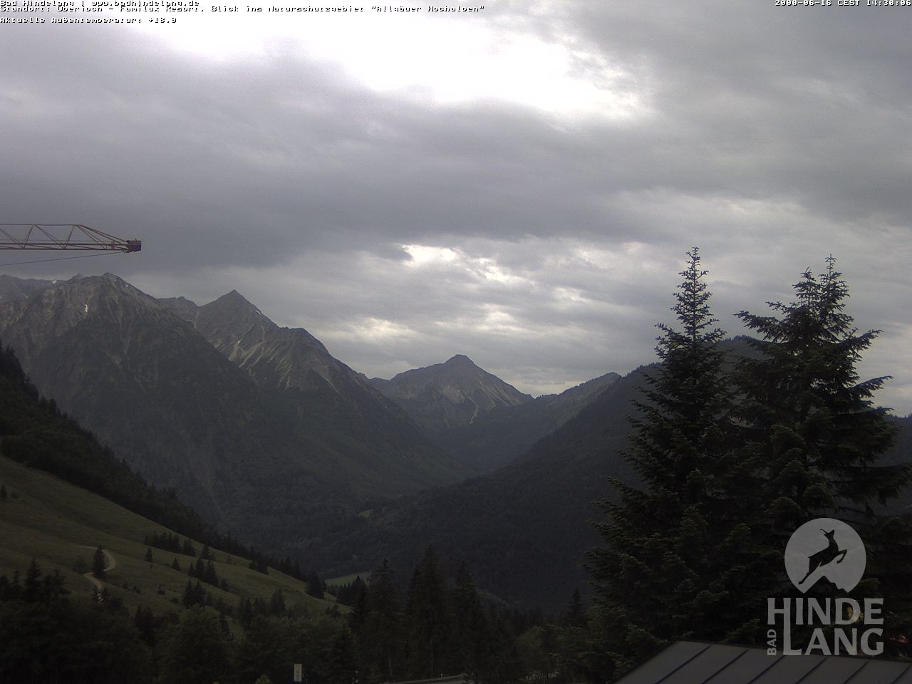 Archiv Foto Webcam Naturschutzgebiet "Allgäuer Hochalpen" vom Kinderhotel Oberjoch aus gesehen