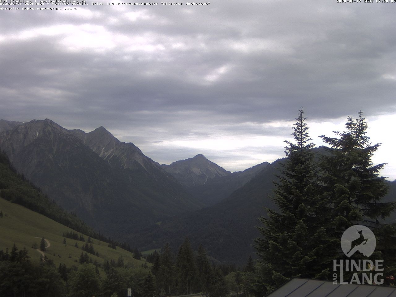 Archiv Foto Webcam Naturschutzgebiet "Allgäuer Hochalpen" vom Kinderhotel Oberjoch aus gesehen