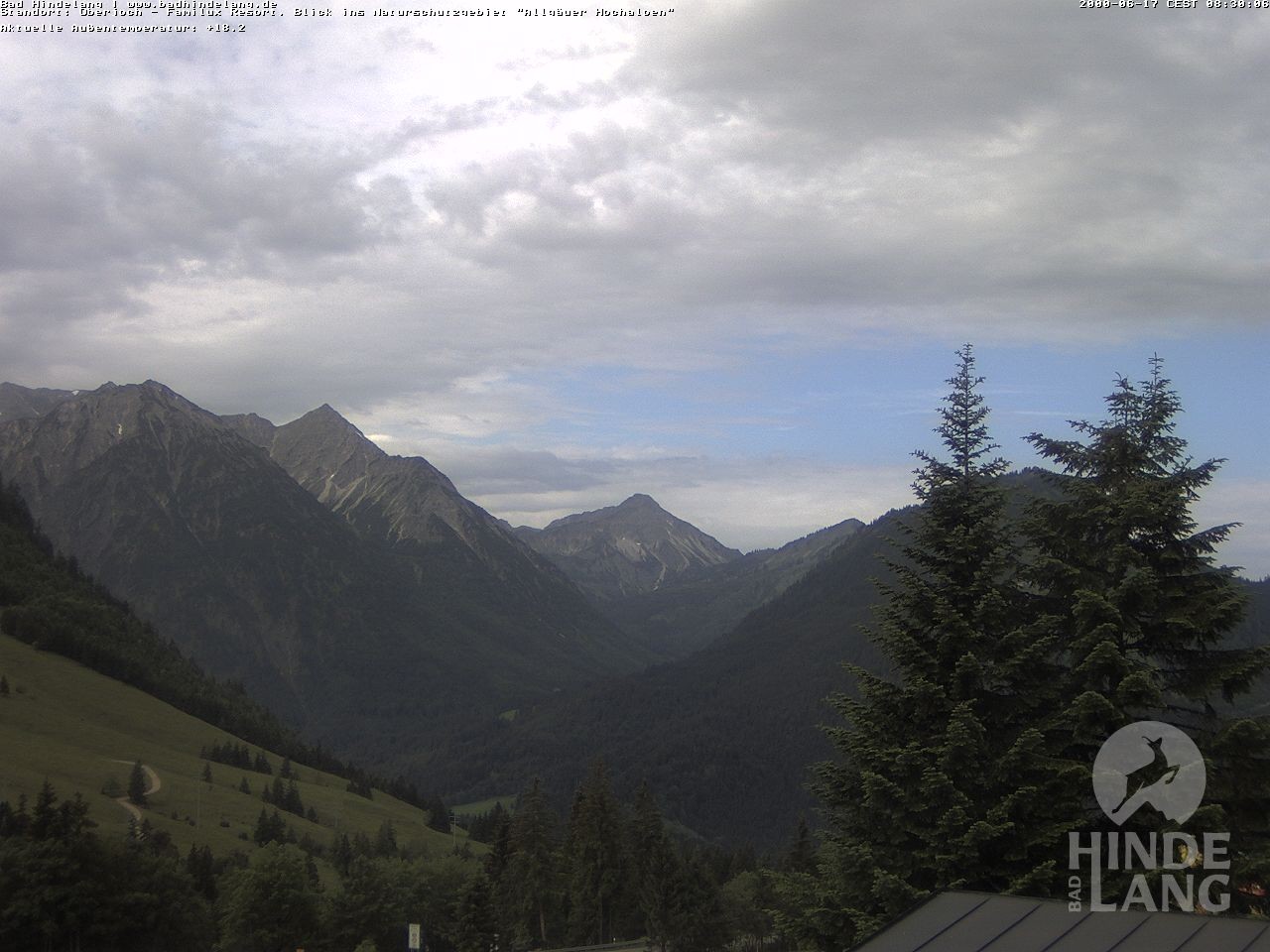 Archiv Foto Webcam Naturschutzgebiet "Allgäuer Hochalpen" vom Kinderhotel Oberjoch aus gesehen