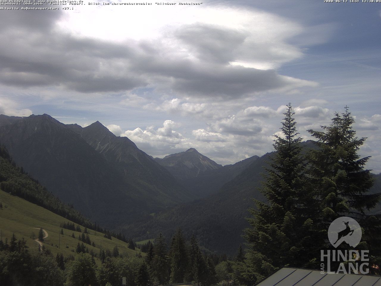 Archiv Foto Webcam Naturschutzgebiet "Allgäuer Hochalpen" vom Kinderhotel Oberjoch aus gesehen