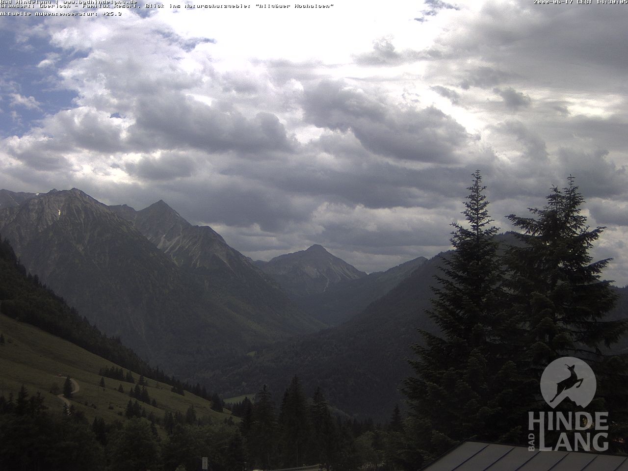 Archiv Foto Webcam Naturschutzgebiet "Allgäuer Hochalpen" vom Kinderhotel Oberjoch aus gesehen